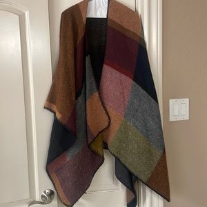 Plaid wrap/ jacket